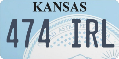KS license plate 474IRL