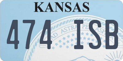 KS license plate 474ISB