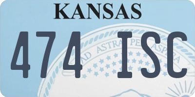 KS license plate 474ISC