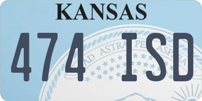 KS license plate 474ISD
