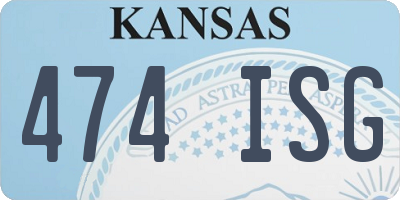 KS license plate 474ISG
