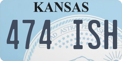 KS license plate 474ISH