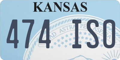 KS license plate 474ISO