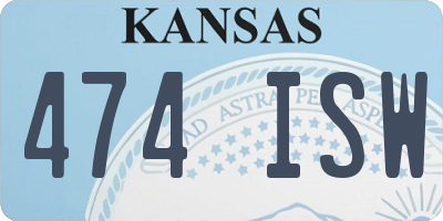 KS license plate 474ISW