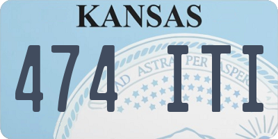 KS license plate 474ITI