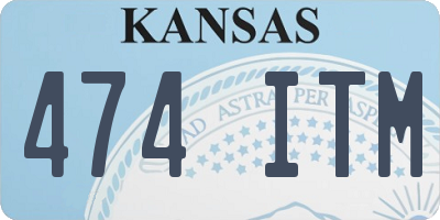 KS license plate 474ITM