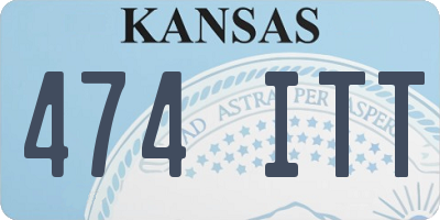 KS license plate 474ITT