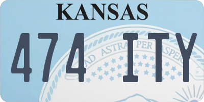 KS license plate 474ITY