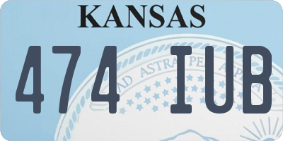 KS license plate 474IUB