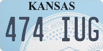 KS license plate 474IUG