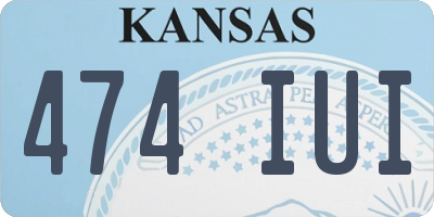 KS license plate 474IUI