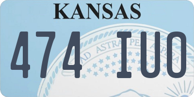 KS license plate 474IUO