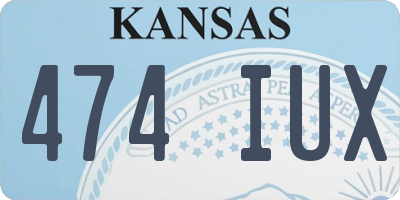KS license plate 474IUX