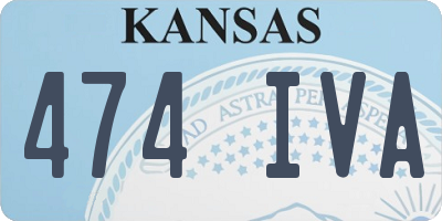 KS license plate 474IVA