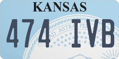 KS license plate 474IVB