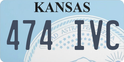 KS license plate 474IVC