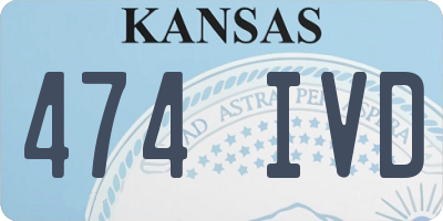 KS license plate 474IVD