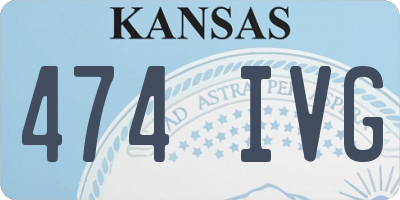 KS license plate 474IVG