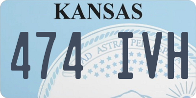 KS license plate 474IVH