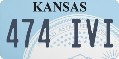 KS license plate 474IVI