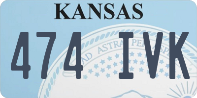 KS license plate 474IVK