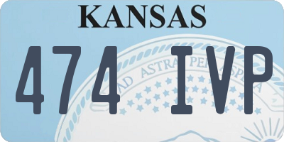 KS license plate 474IVP