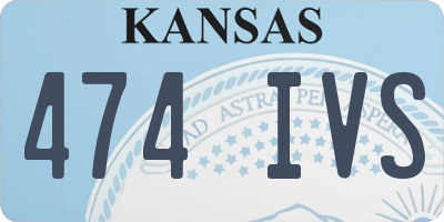 KS license plate 474IVS