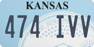 KS license plate 474IVV
