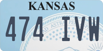 KS license plate 474IVW