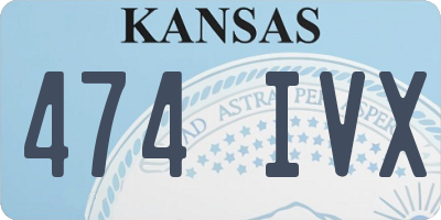 KS license plate 474IVX
