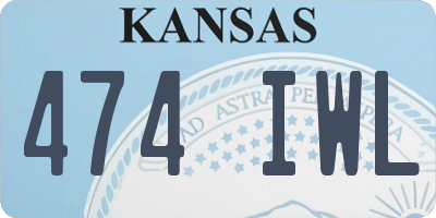 KS license plate 474IWL