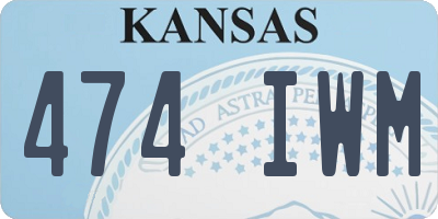 KS license plate 474IWM