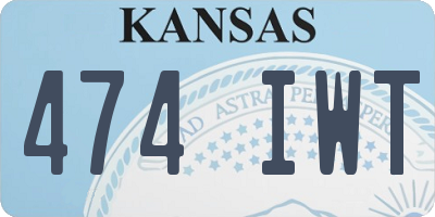 KS license plate 474IWT