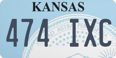 KS license plate 474IXC