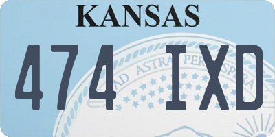 KS license plate 474IXD
