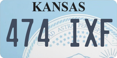KS license plate 474IXF