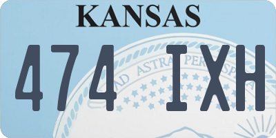 KS license plate 474IXH