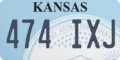 KS license plate 474IXJ