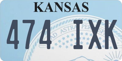 KS license plate 474IXK