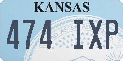 KS license plate 474IXP