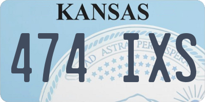 KS license plate 474IXS