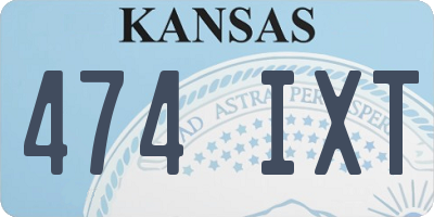 KS license plate 474IXT