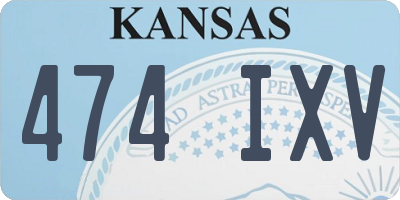 KS license plate 474IXV