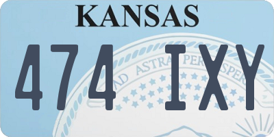 KS license plate 474IXY