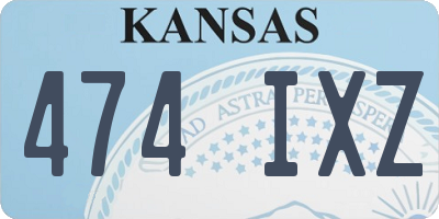 KS license plate 474IXZ