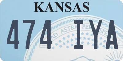 KS license plate 474IYA