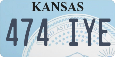 KS license plate 474IYE