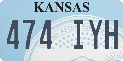 KS license plate 474IYH