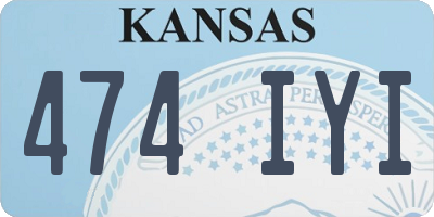 KS license plate 474IYI