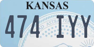 KS license plate 474IYY